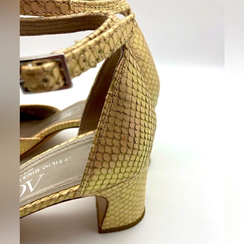 AGL Attilio Giusti Leombruni D’Orsay Shim Snake Marble Heels SZ 39/8,5 Italy - Picture 8 of 13